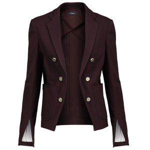 NWT Theory Jontia K Blazer Jacket in Garnet. double-breasted. burgundy